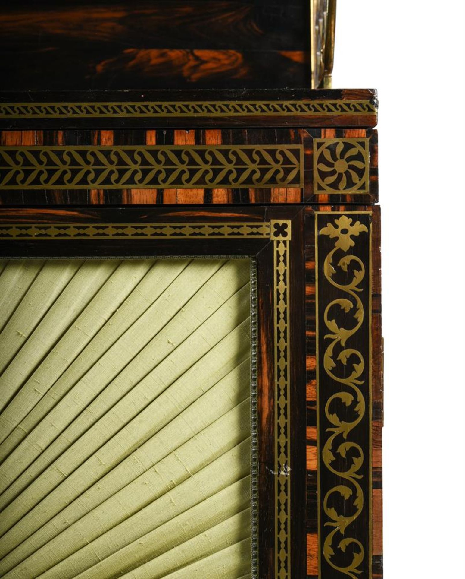 A REGENCY CALAMANDER, BRASS MARQUETRY AND GILT BRONZE MOUNTED SIDE CABINET, CIRCA 1815 - Image 3 of 6