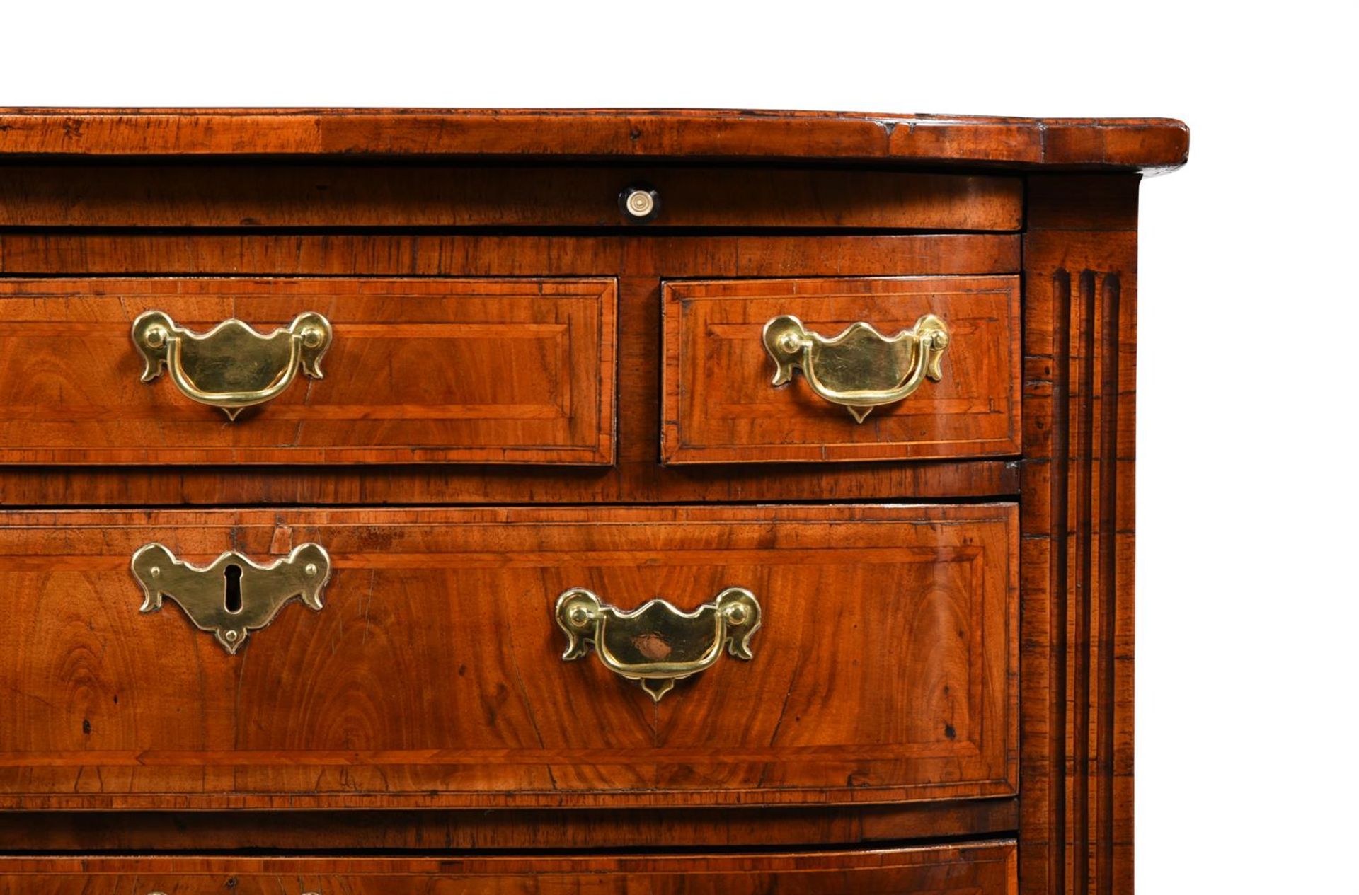 Y A GEORGE I WALNUT CHEST, CIRCA 1720 AND LATER - Image 4 of 7