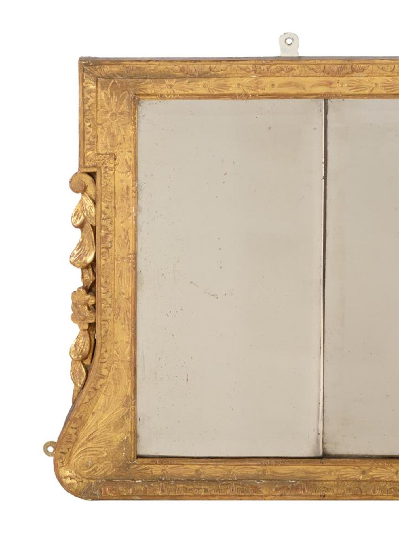 A GEORGE II GILTWOOD AND GESSO MIRROR OR 'CHIMNEY GLASS', CIRCA 1735 - Bild 2 aus 3