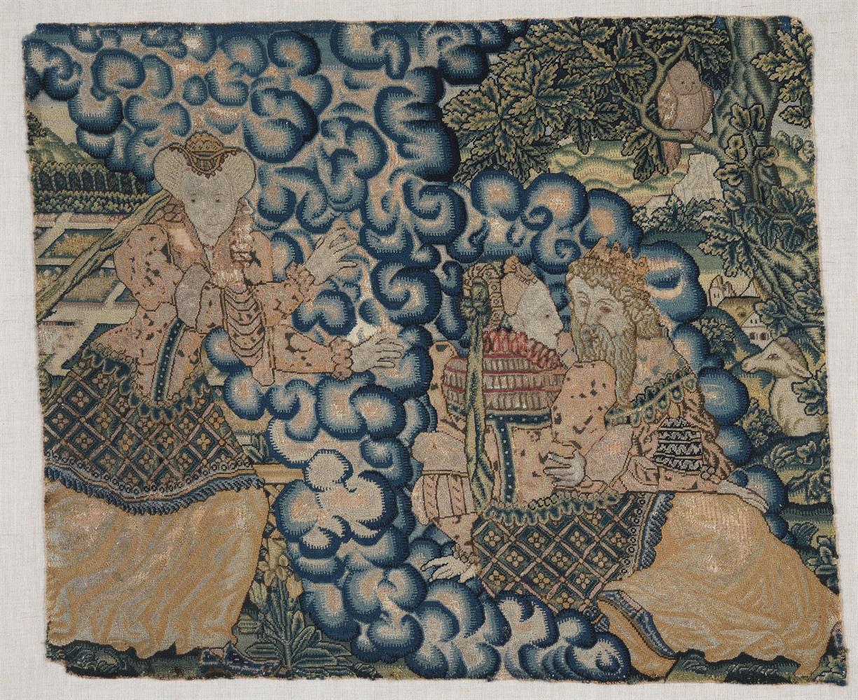 TWO FRAMED COURTLY SCENE NEEDLEWORKS, LATE 16TH/EARLY 17TH CENTURY - Image 3 of 5