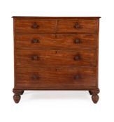 Y A GEORGE IV MAHOGANY CHEST OF DRAWERS, ATTRIBUTED TO GILLOWS, CIRCA 1825