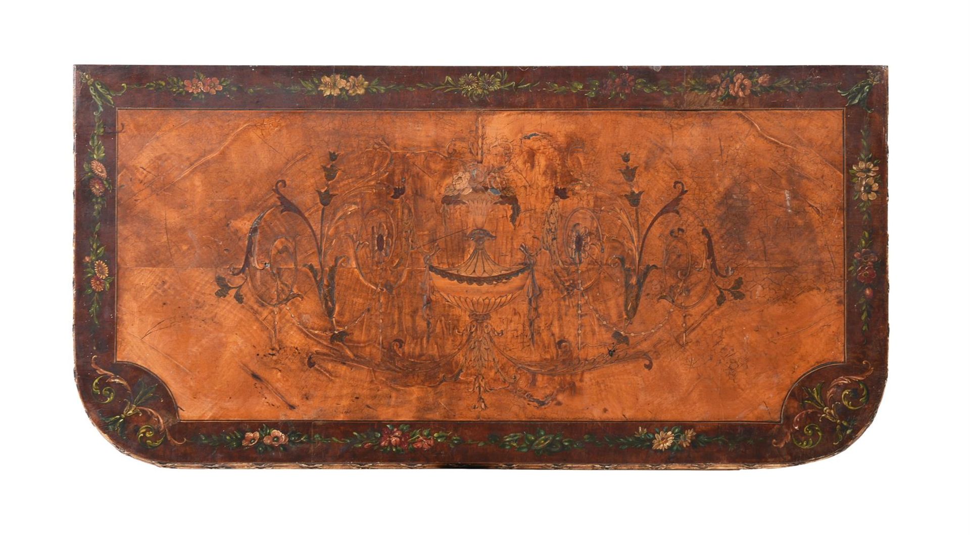 A SATINWOOD, MARQUETRY, PAINTED AND PARCEL GILT CARD TABLE, FIRST HALF 19TH CENTURY - Bild 2 aus 7