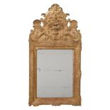 A FRENCH CARVED GILTWOOD MIRROR, 18TH CENTURY