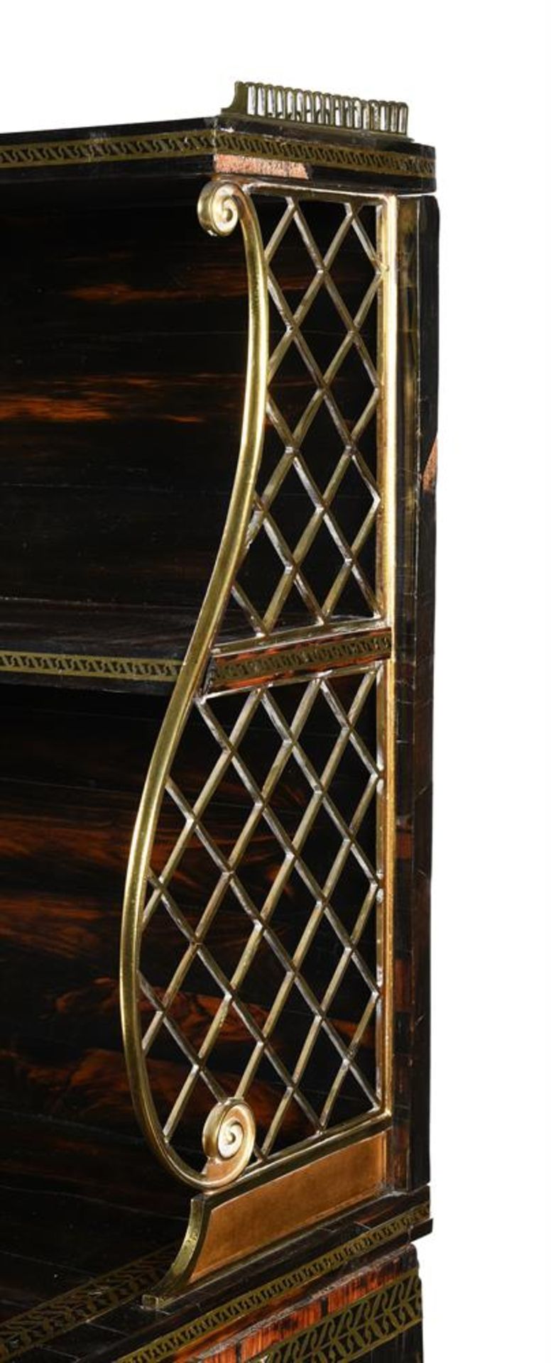 A REGENCY CALAMANDER, BRASS MARQUETRY AND GILT BRONZE MOUNTED SIDE CABINET, CIRCA 1815 - Image 4 of 6