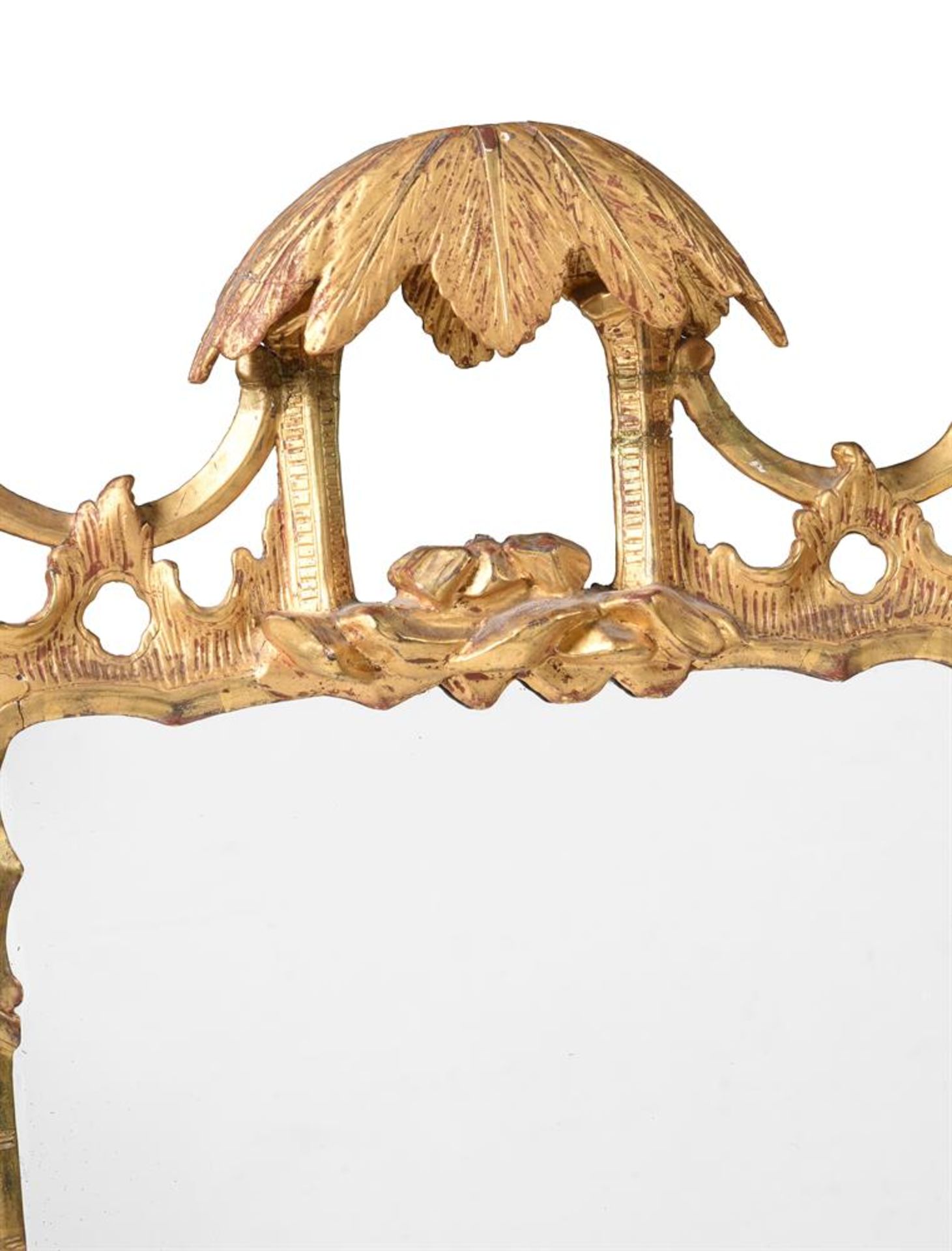 A GEORGE II CARVED GILTWOOD WALL MIRROR, IN THE MANNER OF LINNELL,CIRCA 1760 - Image 2 of 3