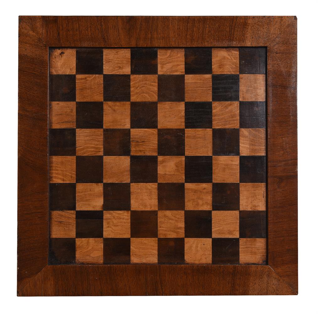 A GERMAN WALNUT AND MARQUETRY FOLDING CHESS AND BACKGAMMON BOARD, 18TH CENTURY - Image 2 of 7