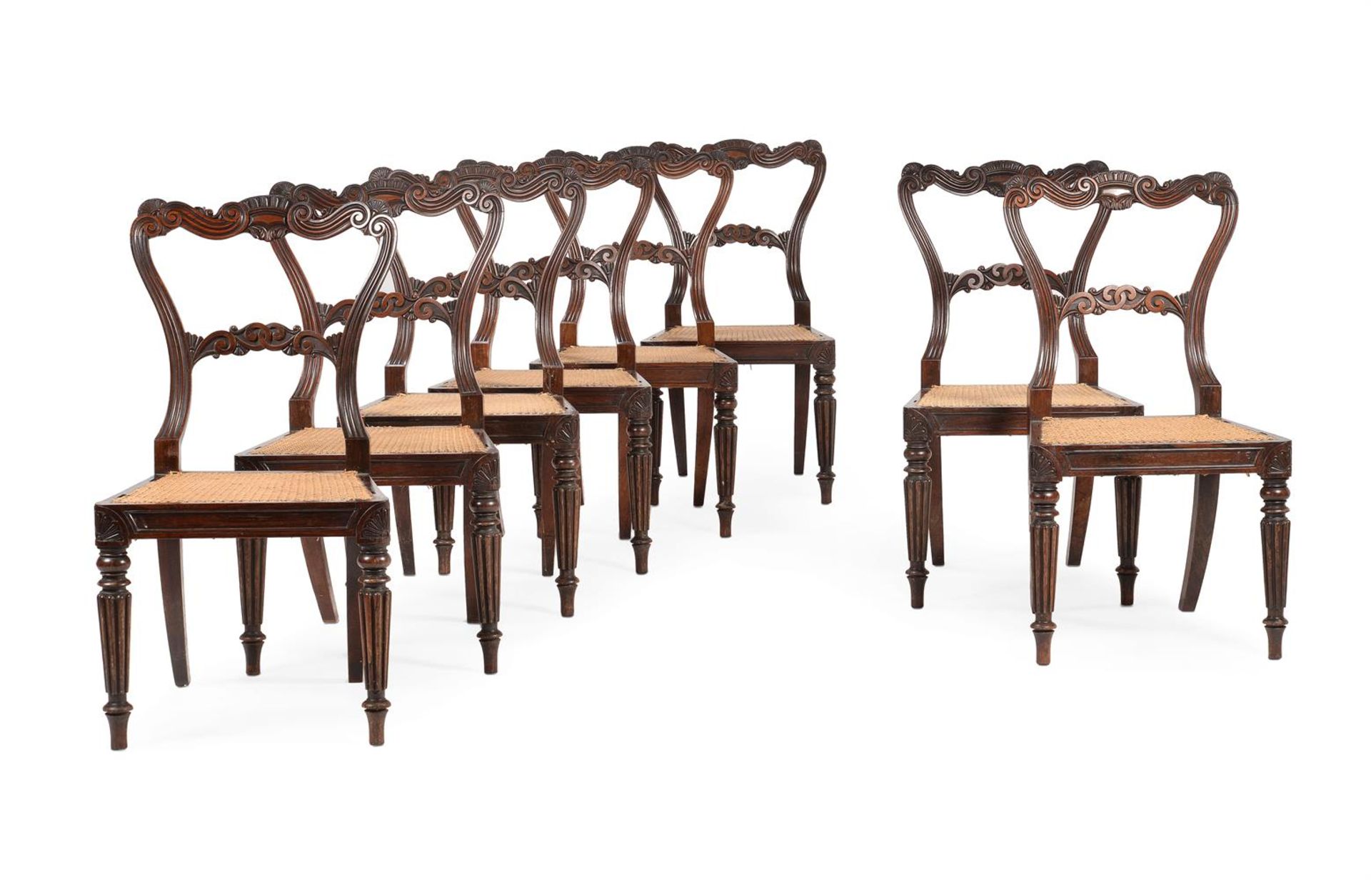 Y A SET OF TWELVE GEORGE IV ROSEWOOD DINING CHAIRS, BY GILLOWS, CIRCA 1825 - Bild 3 aus 7