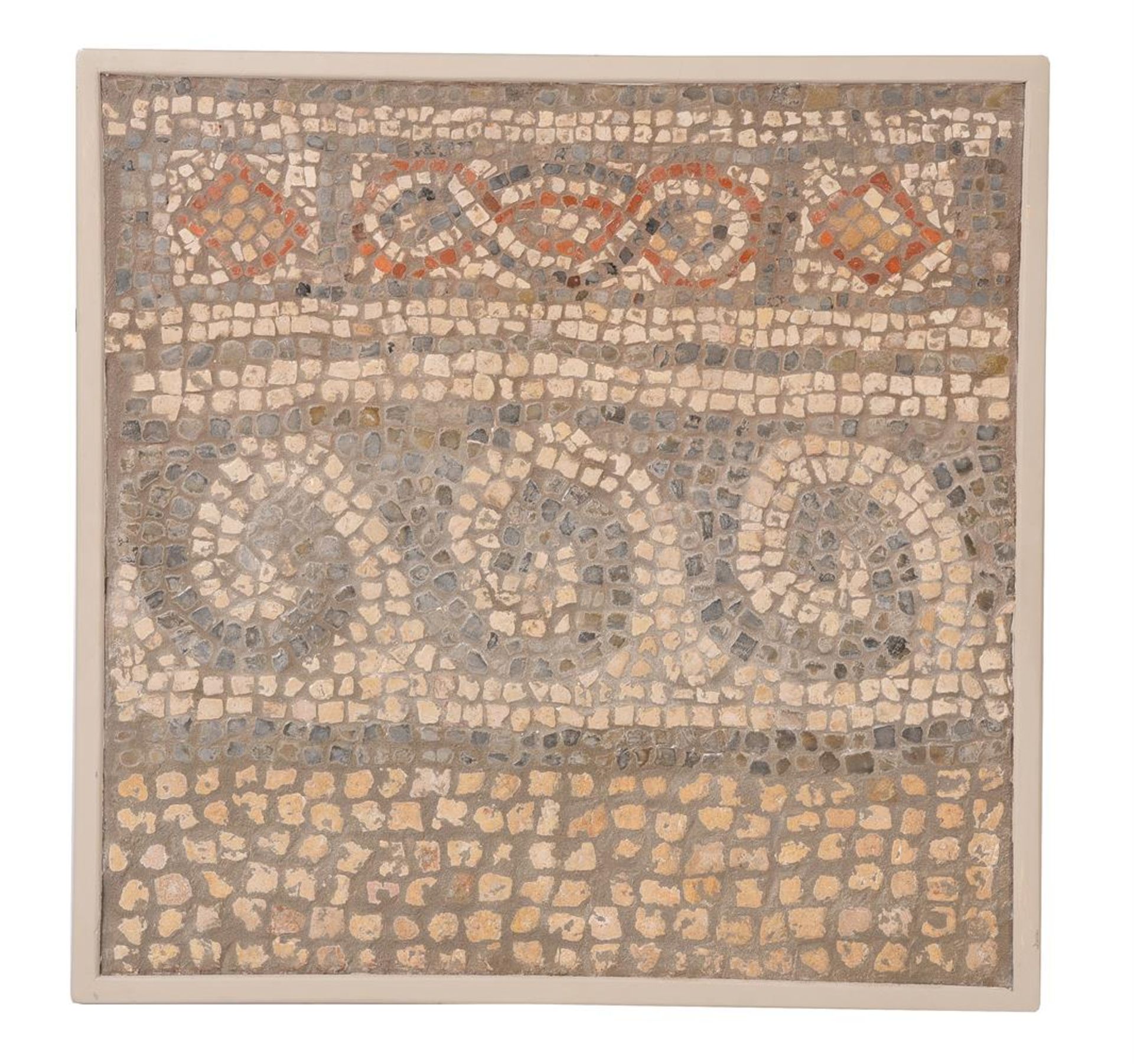 TWO MOSAIC BORDER PANELS, POSSIBLY ROMAN, CIRENCESTER 300-600AD - Image 2 of 6