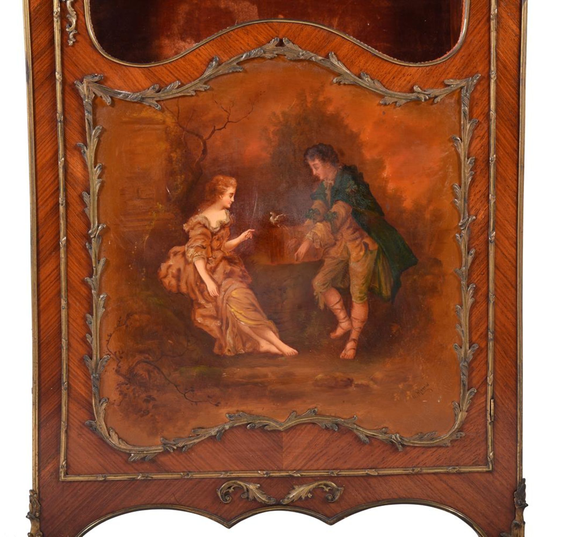 Y A FRENCH KINGWOOD, ORMOLU MOUNTED AND VERNIS MARTIN DISPLAY CABINET, THIRD QUARTER 19TH CENTURY - Image 6 of 7