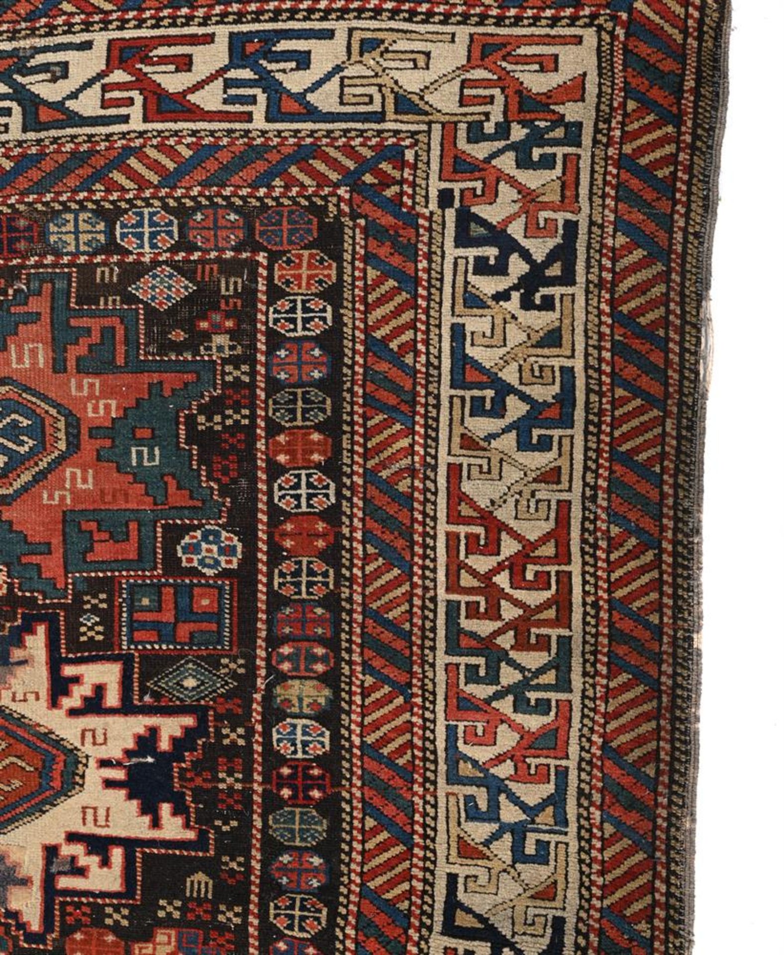 A CAUCASIAN LESGHI RUG, EARLY 20TH CENTURY, approximately 139 x 114cm - Image 2 of 2