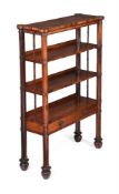Y A WILLIAM IV ROSEWOOD OPEN BOOKCASE, CIRCA 1830