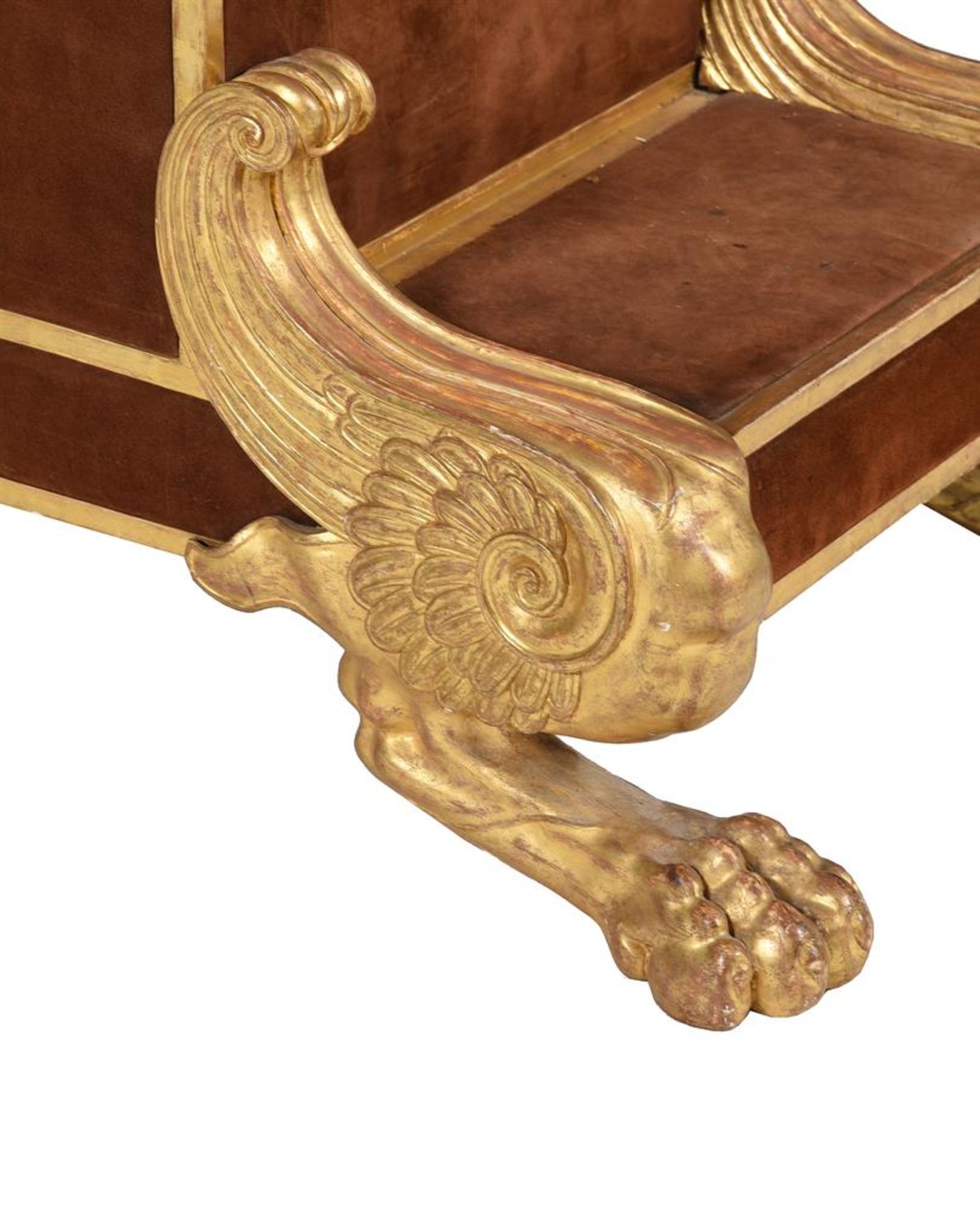 A REGENCY SET OF GILTWOOD BEDSTEPS, AFTER CHARLES HEATHCOTE TATHAM, EARLY 19TH CENTURY AND LATER - Bild 3 aus 4