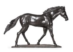 A LARGE AND IMPRESSIVE EQUESTRIAN BRONZE FIGURE OF A LIFE SIZE COLT, CONTEMPORARY