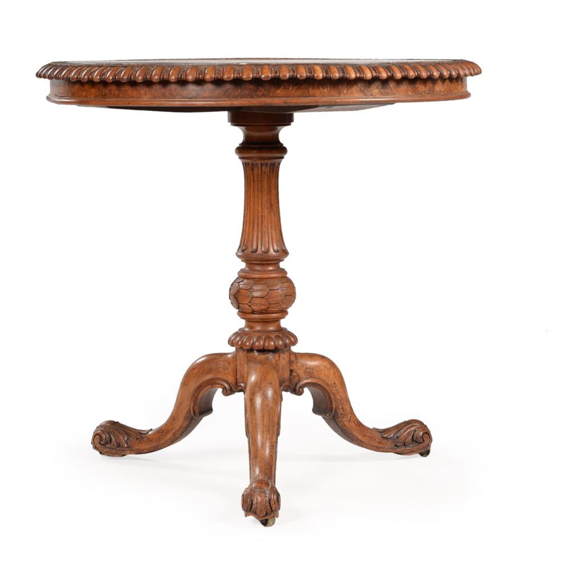 Y A WILLIAM IV MAHOGANY AND SPECIMEN MARBLE TOP CENTRE TABLE, ATTRIBUTED TO GILLOWS, CIRCA 1835 - Image 4 of 4