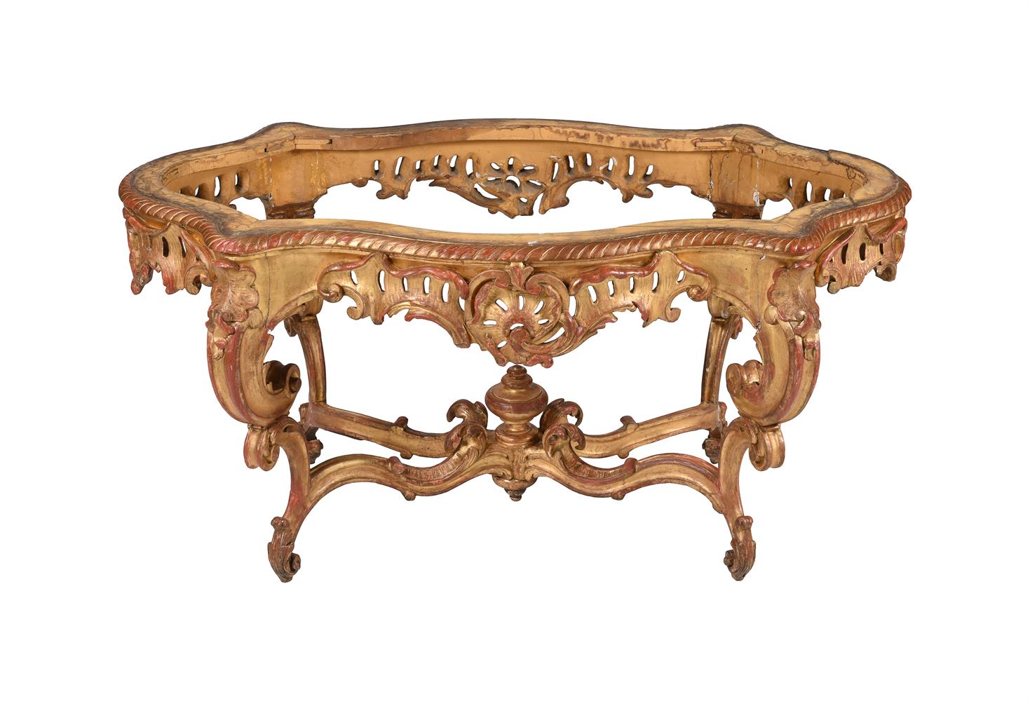 AN ITALIAN CARVED GILTWOOD CENTRE TABLE, MID 19TH CENTURY - Image 2 of 2