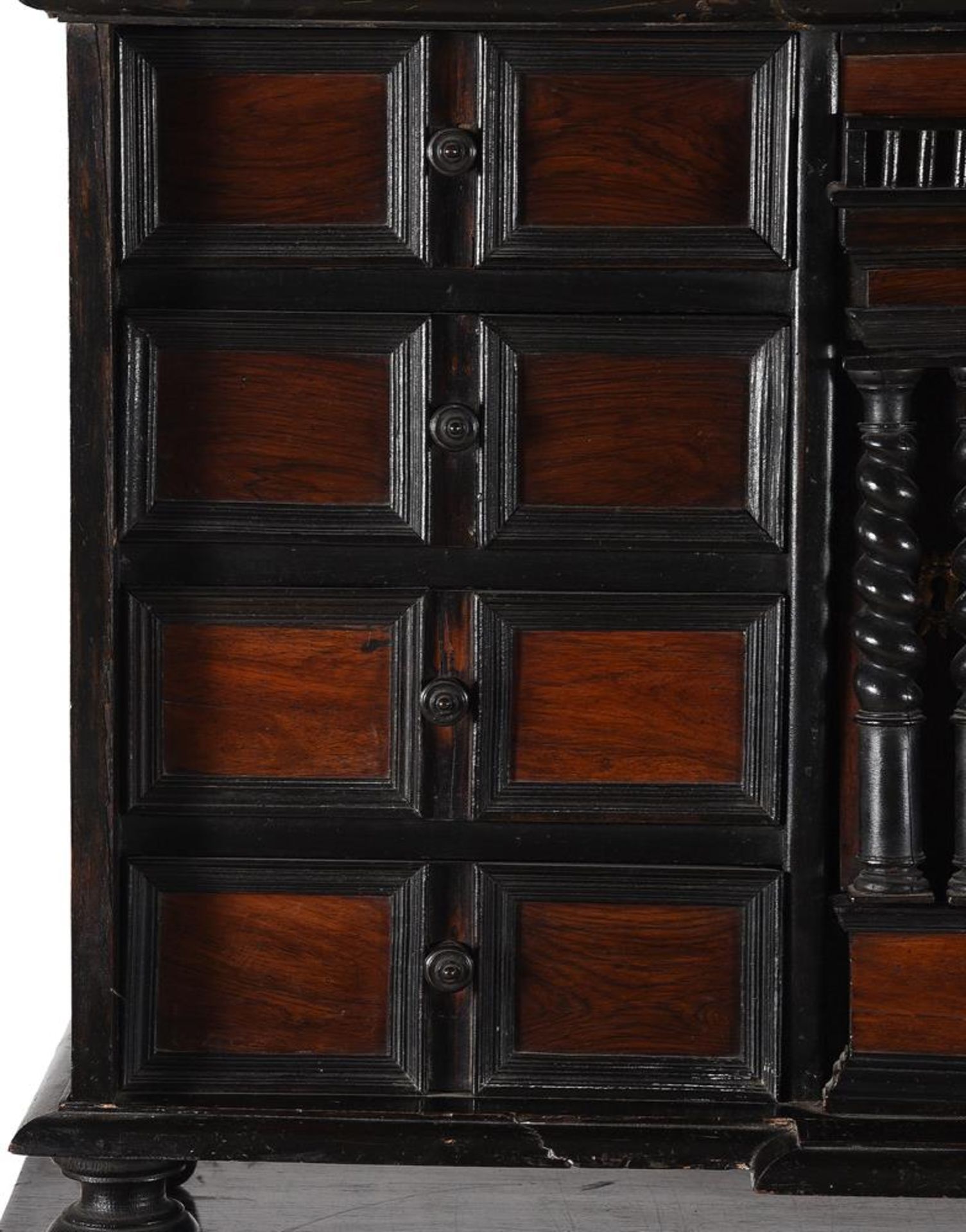 Y A NORTH ITALIAN ROSEWOOD AND EBONISED CABINET, 19TH CENTURY - Image 4 of 5