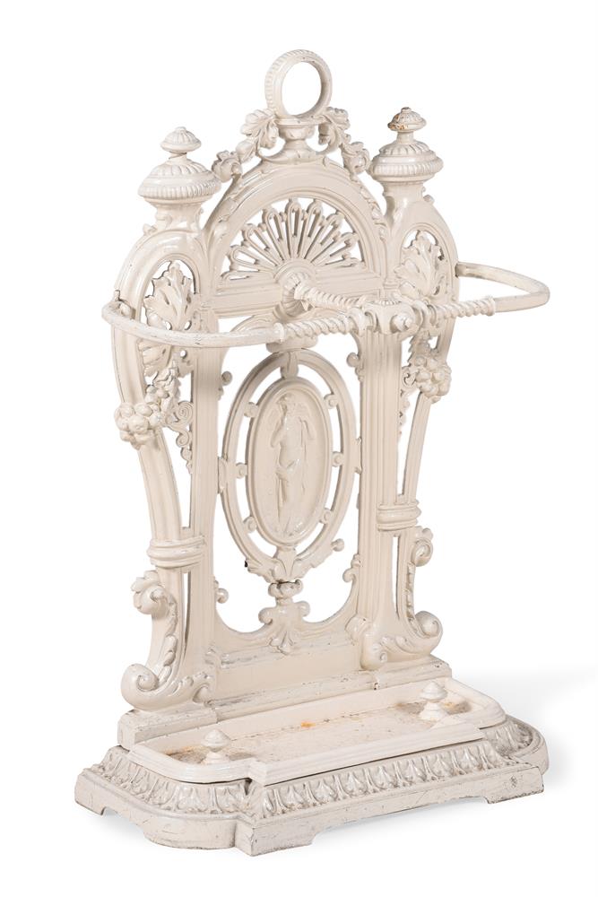 A VICTORIAN CAST IRON UMBRELLA OR STICK STAND, CIRCA 1880