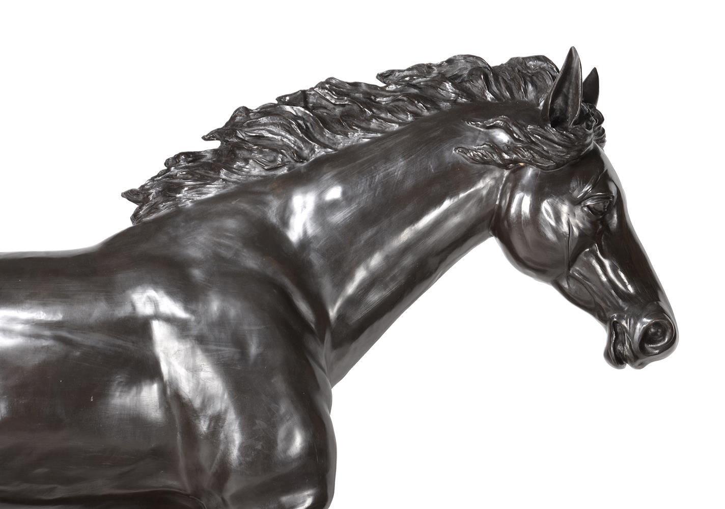 A LARGE AND IMPRESSIVE EQUESTRIAN BRONZE FIGURE OF A LIFE SIZE COLT, CONTEMPORARY - Bild 3 aus 6