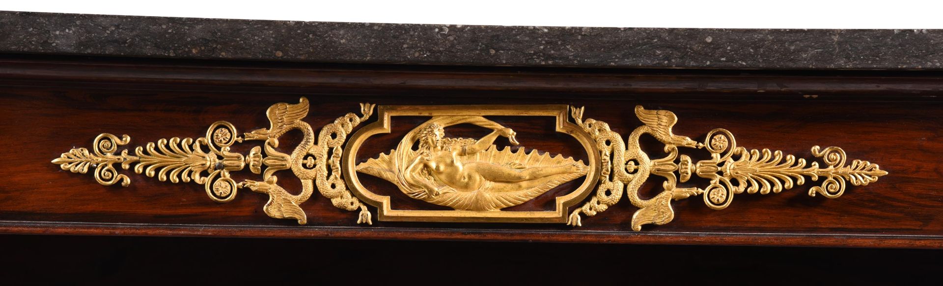 A MAHOGANY AND ORMOLU MOUNTED CONSOLE TABLEIN EMPIRE STYLE - Image 3 of 5