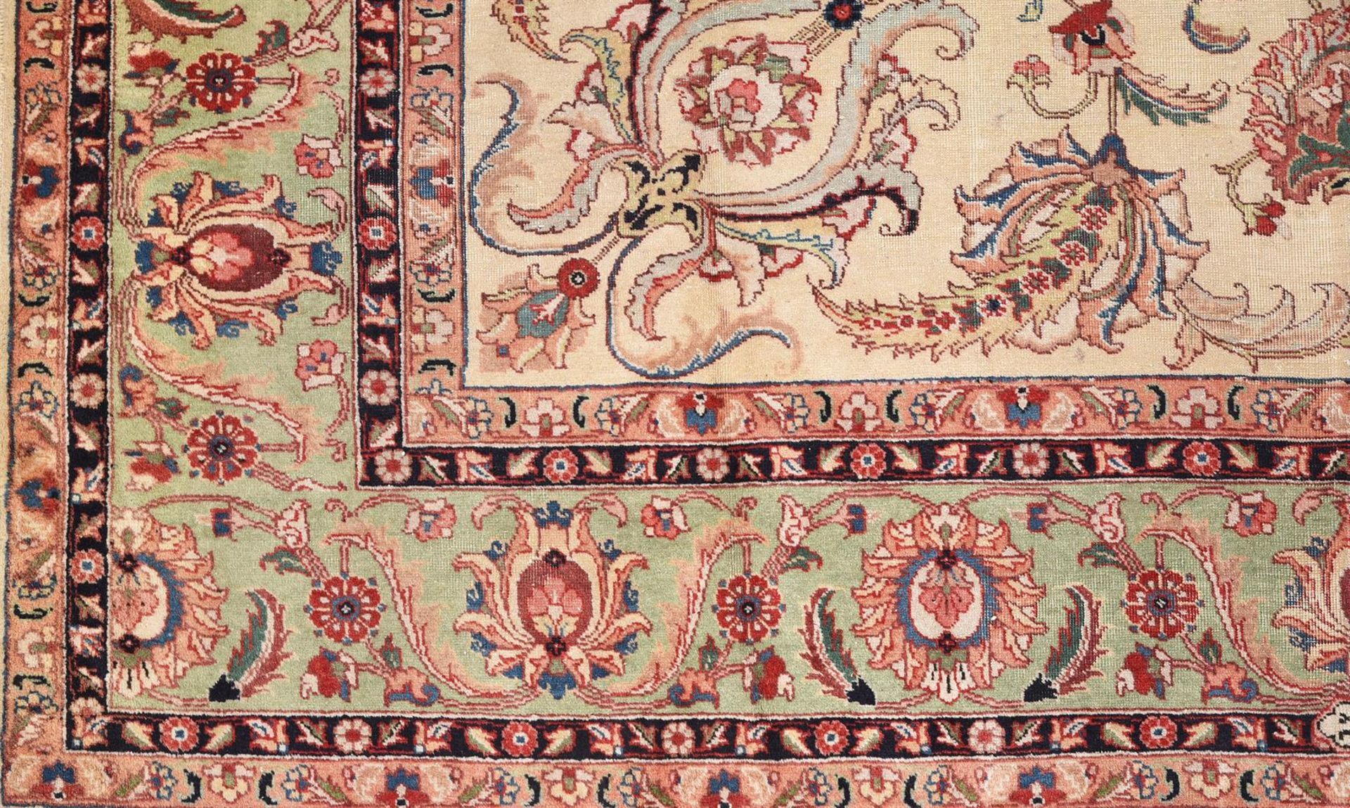 A TABRIZ CARPET, SIGNED BY MASTER WEAVER RABIEEI LALEH, approximately 403 x 288cm - Bild 2 aus 4