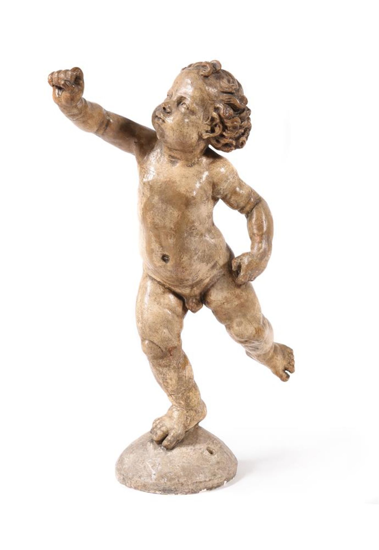 TWO PLASTER FIGURES OF PUTTI, ATTRIBUTED TO D. BRUCCIANI & CO, PROBABLY LATE 19TH CENTURY