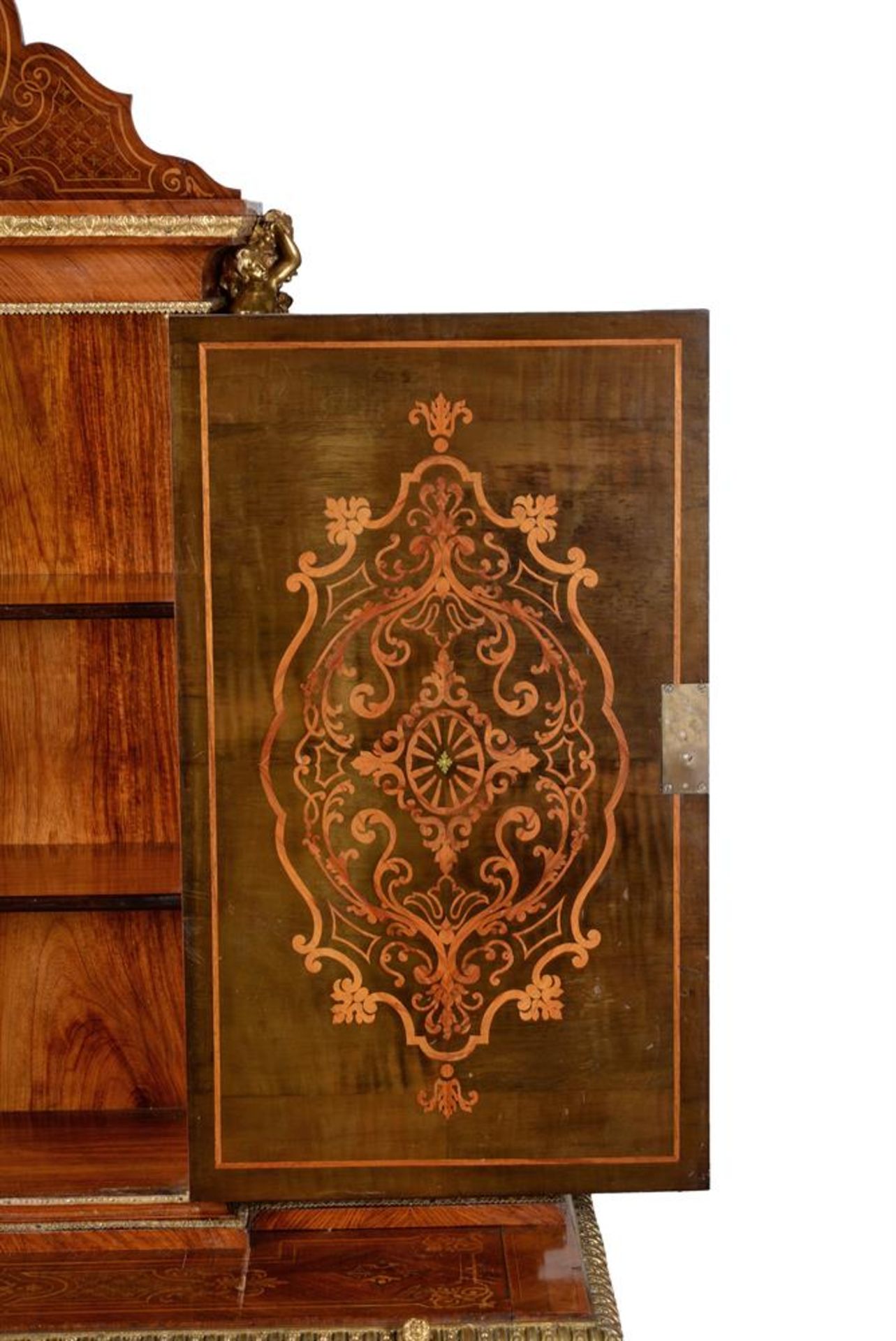 Y A VICTORIAN TULIPWOOD, WALNUT, MARQUETRY, GILT METAL AND PORCELAIN MOUNTED CABINET, CIRCA 1875 - Image 5 of 7