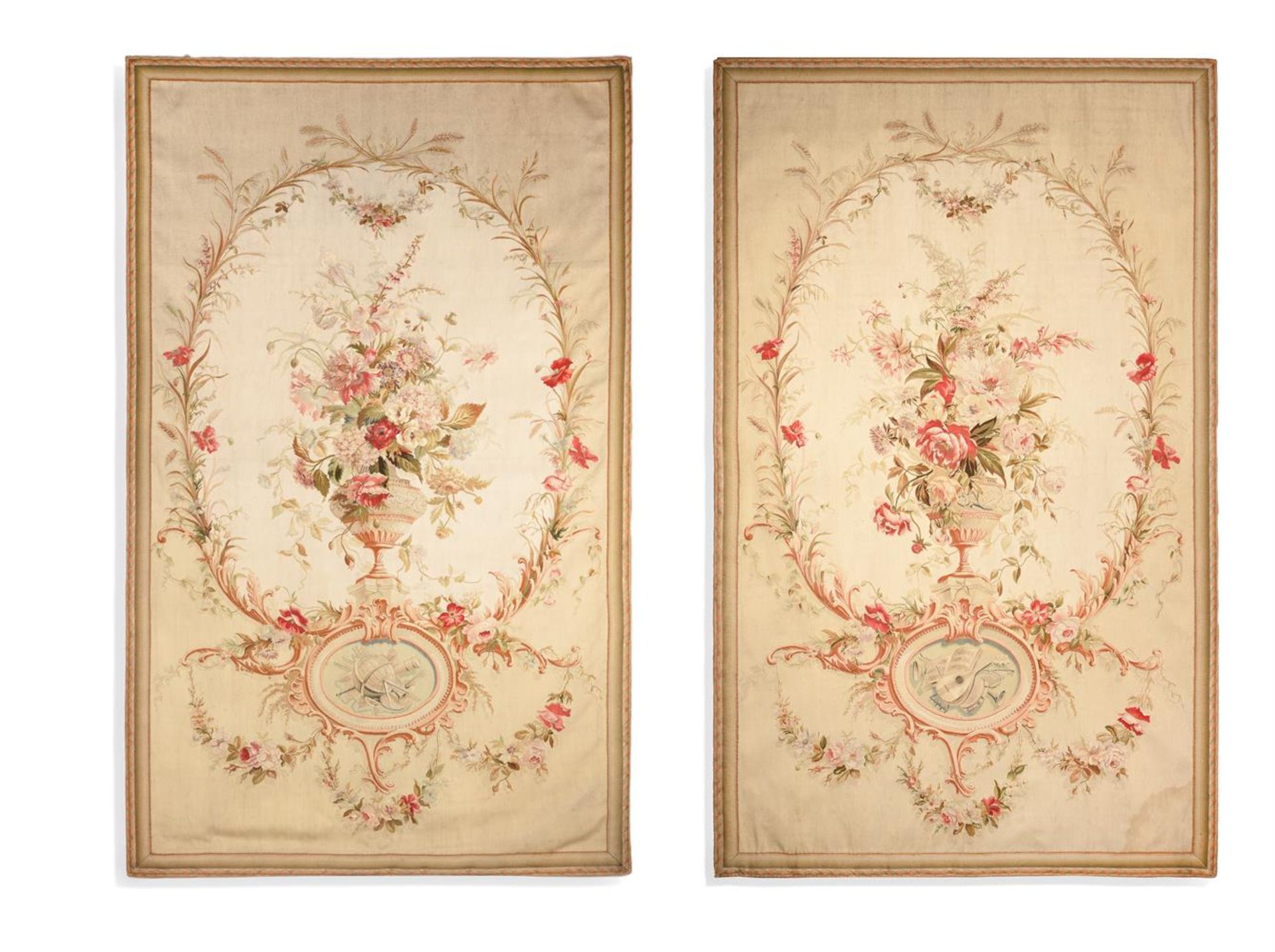 A PAIR OF AUBUSSON TAPESTRY PANELS, 19TH CENTURY