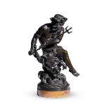 AFTER PROVIN SERRES, A BRONZE FIGURE OF NEPTUNE FRENCH, MID 19TH CENTURY