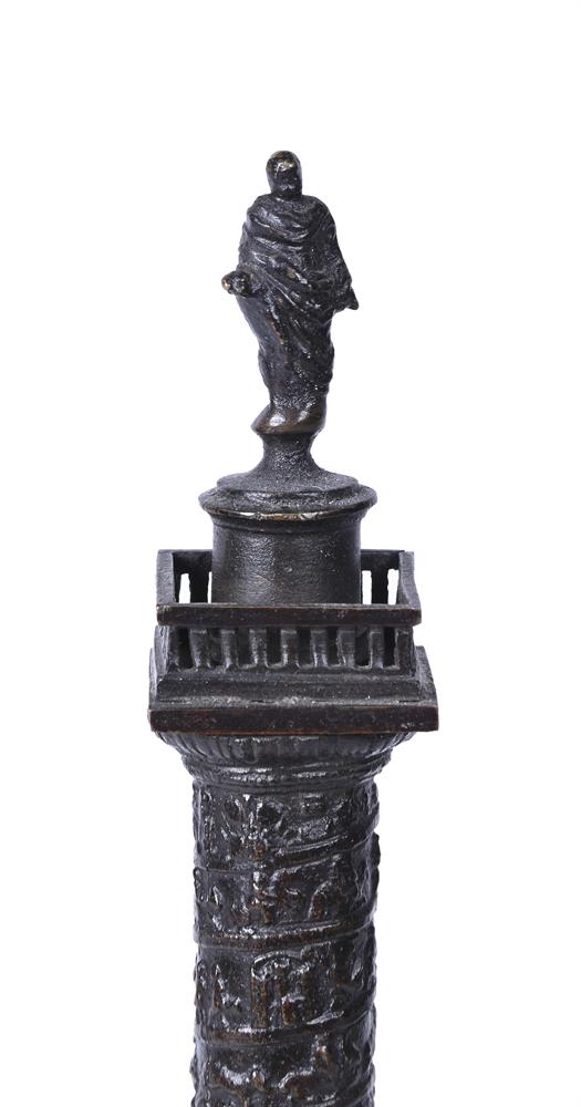 A 'GRAND TOUR' BRONZE AND SIENA MARBLE MODEL OF THE COLUMN OF MARCUS AURELIUS, EARLY/MID19TH CENTURY - Image 3 of 4