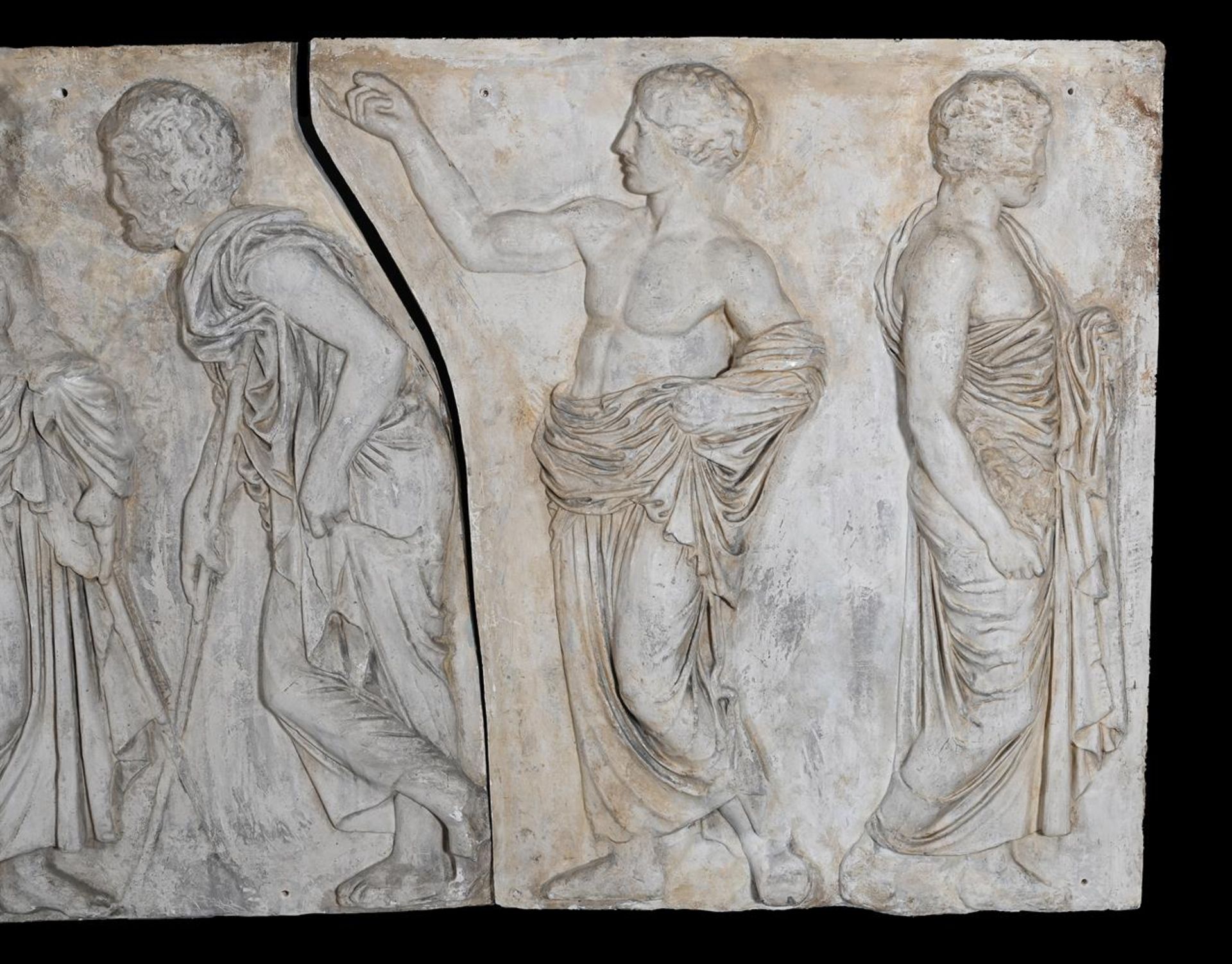 A SET OF FOUR LARGE AND IMPRESSIVE PLASTER PANELS CAST FROM THE PARTHENON MARBLES - Image 5 of 5