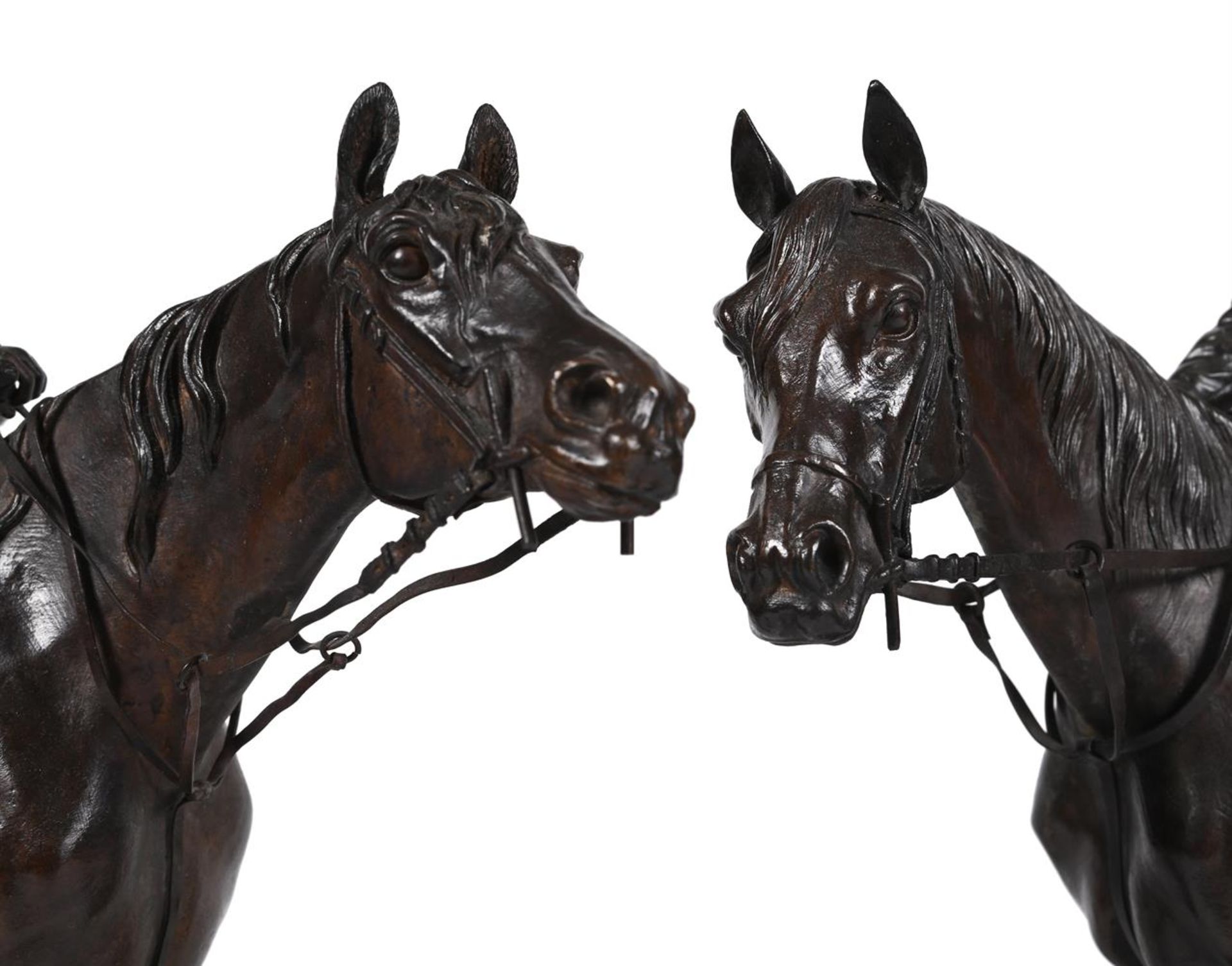 AFTER JULES MOIGNIEZ (1835-1894), A PAIR OF BRONZE EQUESTRIAN GROUPS, FRENCH, LATE 19TH CENTURY - Image 4 of 7