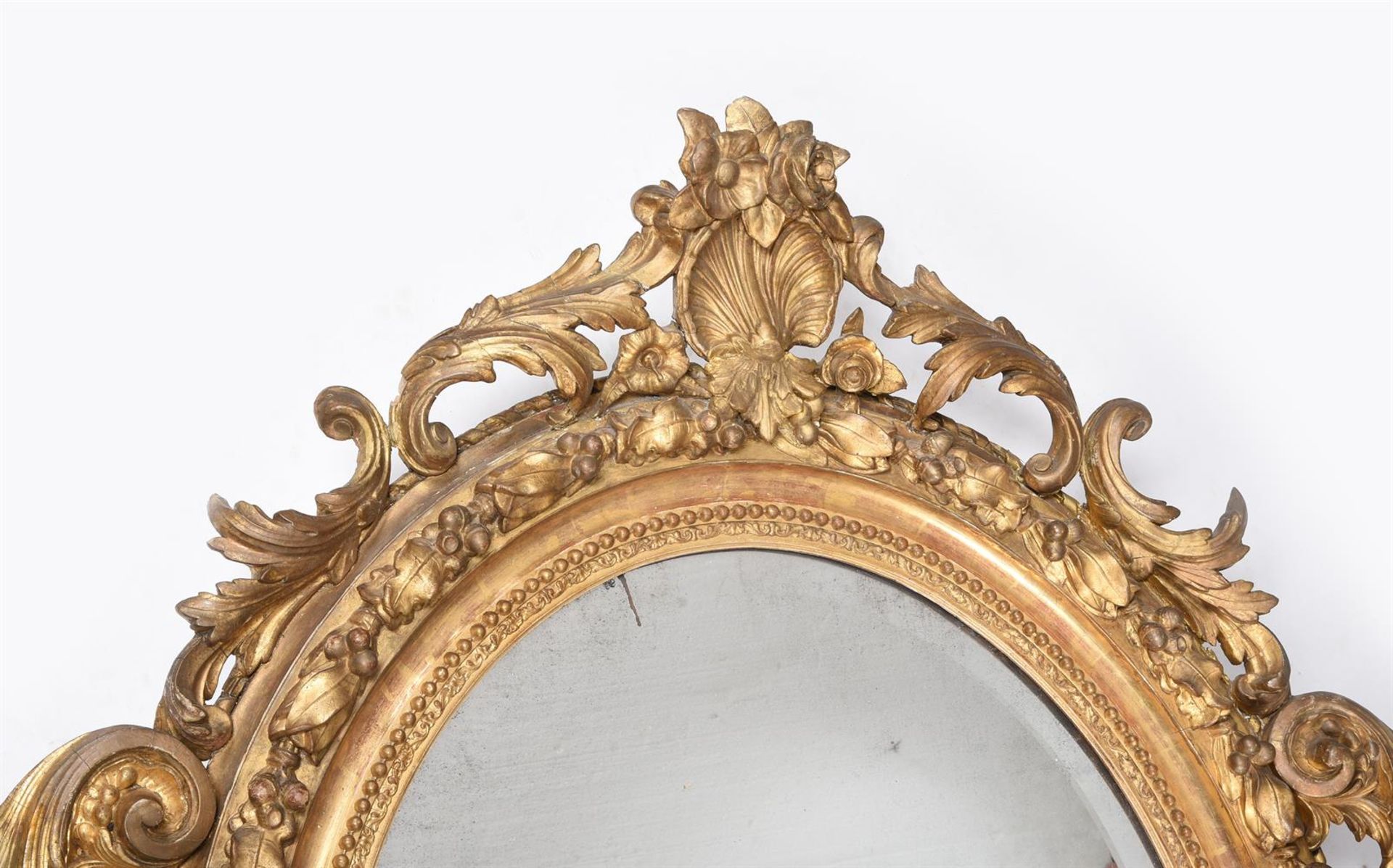 A GILTWOOD AND GESSO MIRROR, POSSIBLY FRENCH, 19TH CENTURY - Image 2 of 4