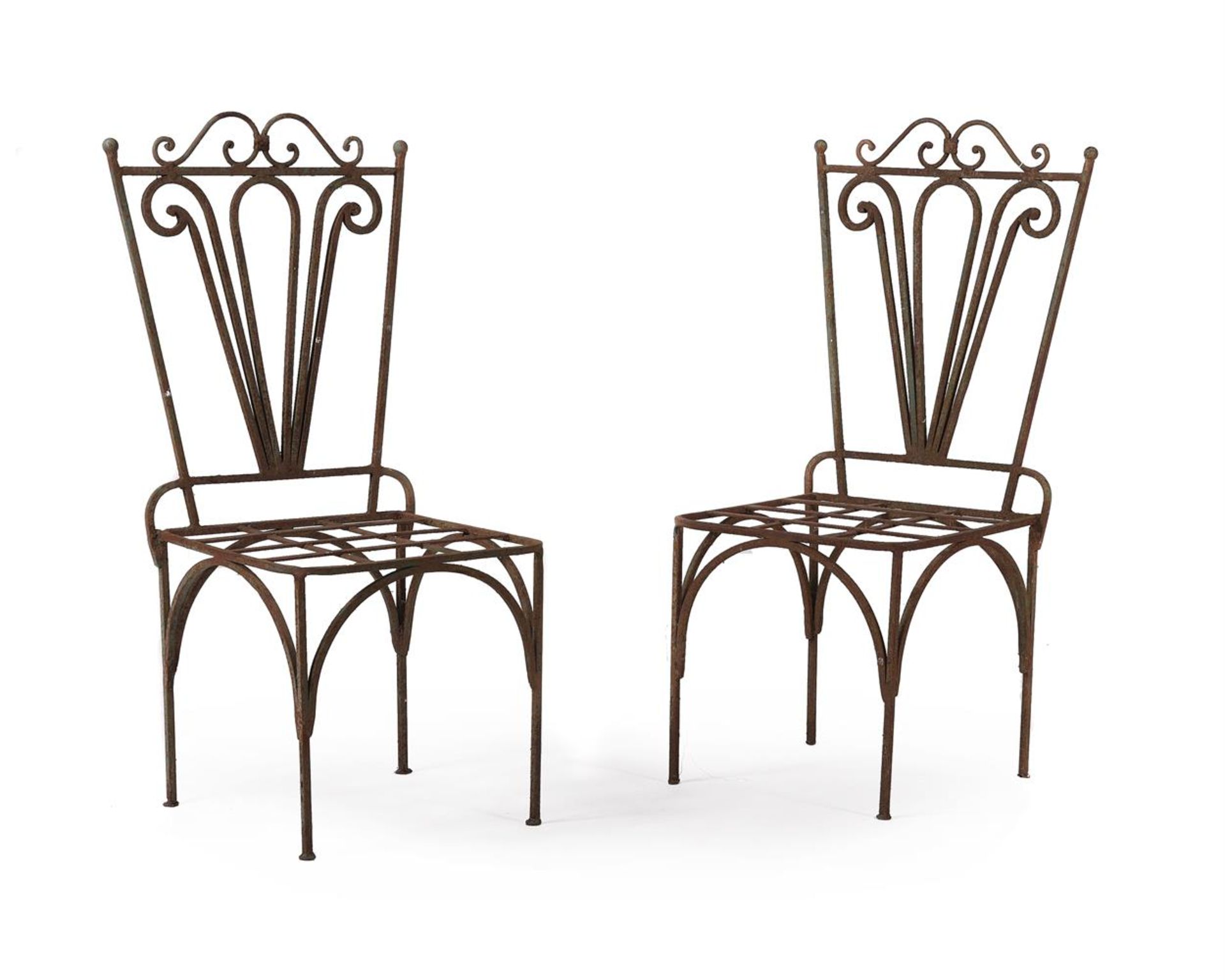 A SET OF TWELVE WROUGHT IRON CHAIRS, 20TH CENTURY - Image 2 of 4