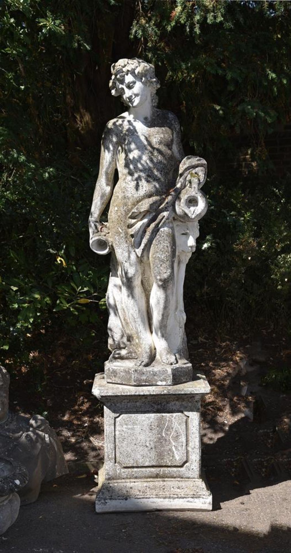 A COMPOSITION STONE FIGURE OF BACCHUS, MODERN - Bild 2 aus 2