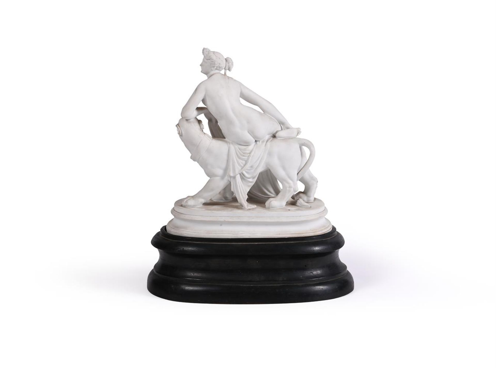 AFTER JOHANN DANNECKER (1758-1841), A CONTINENTAL BISCUIT PORCELAIN MODEL OF ARIADNE AND THE PANTHER - Image 4 of 5