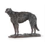 AFTER NIKOLAI LIEBERICH (RUSSIAN, 1828-1883), A BRONZE FIGURE OF A BORZOI DOG