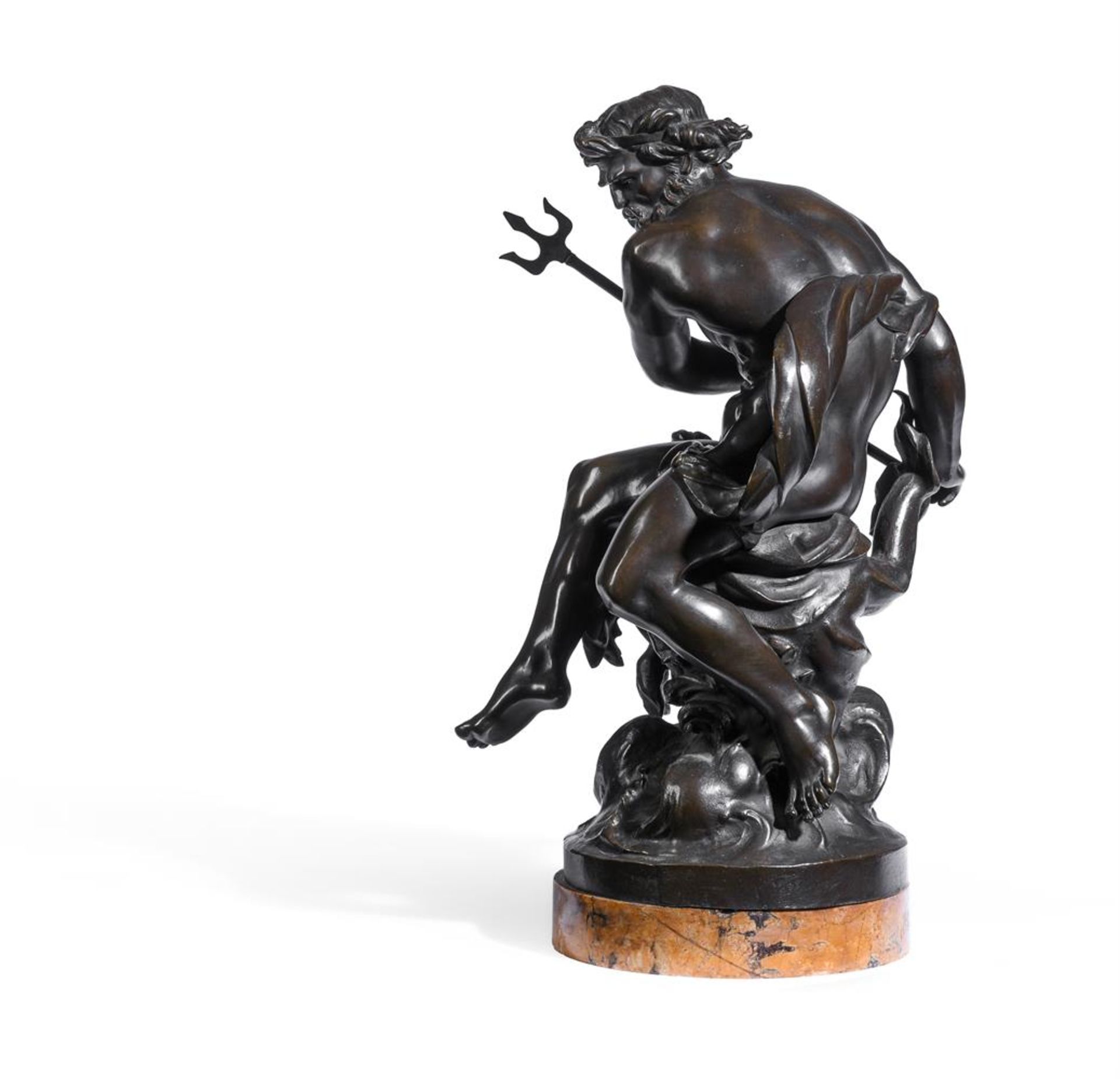 AFTER PROVIN SERRES, A BRONZE FIGURE OF NEPTUNE FRENCH, MID 19TH CENTURY - Image 4 of 5