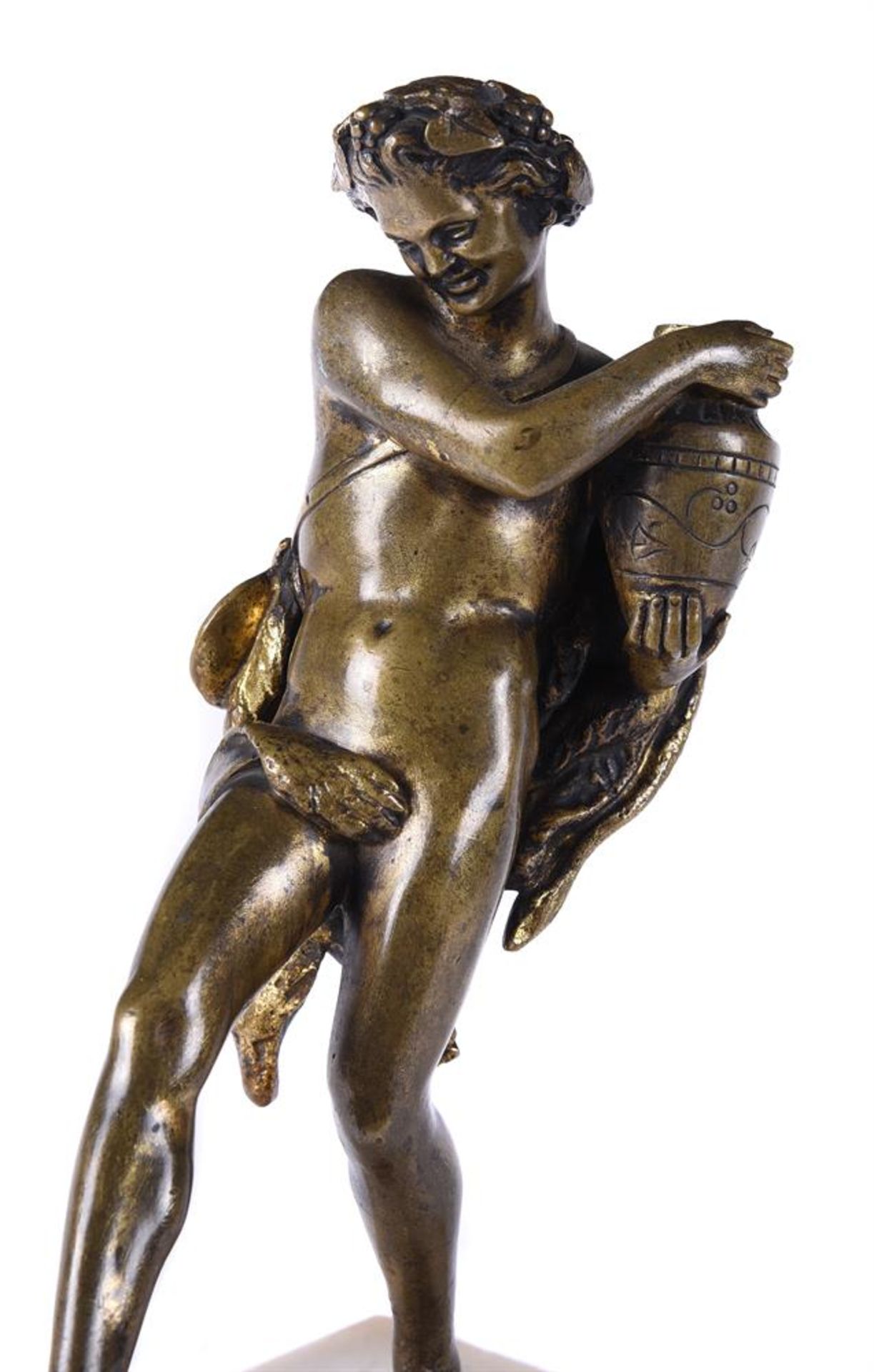 A GILT BRONZE FIGURE OF BACCHUS, 19TH CENTURY, ITALIAN - Image 4 of 4