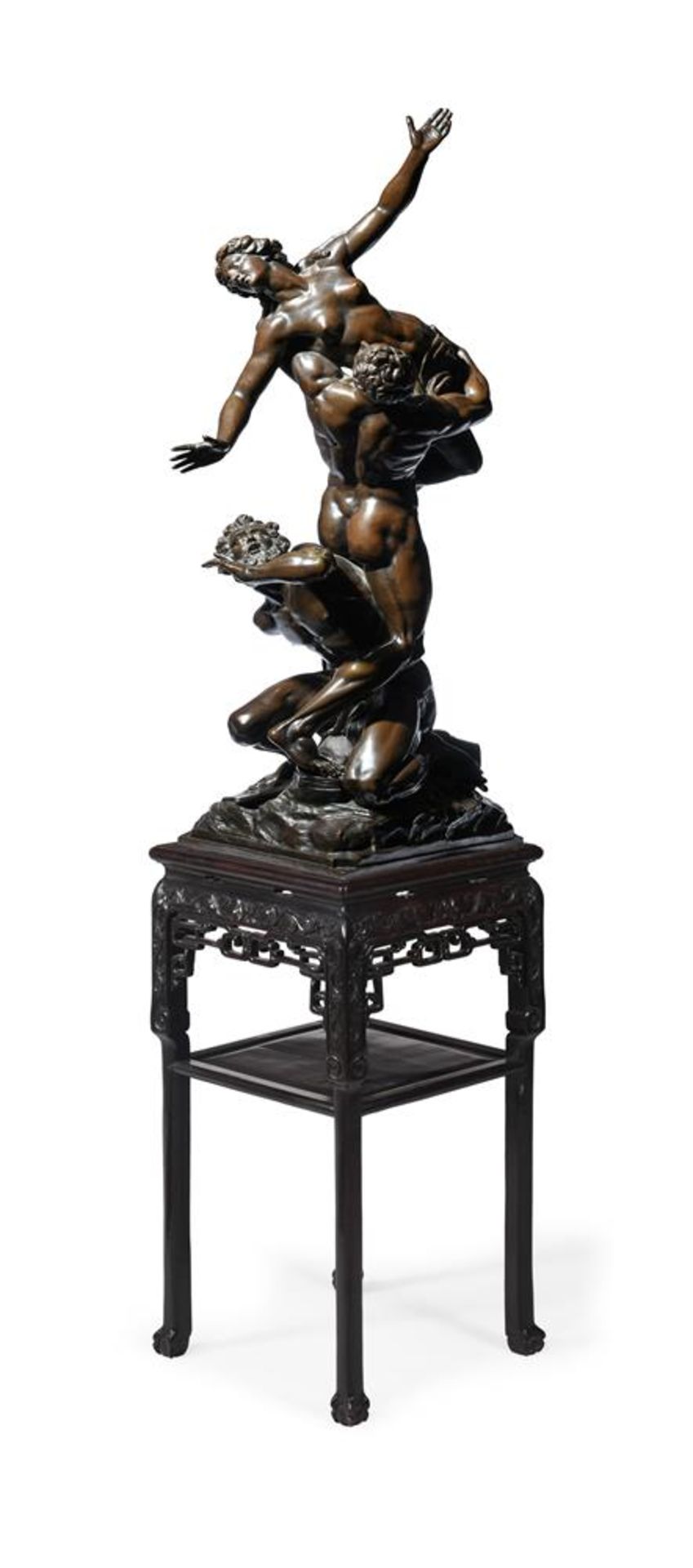 AFTER GIAMBOLOGNA (ITALIAN, 1529-1608), A LARGE BRONZE GROUP 'ABDUCTION OF THE SABINE WOMEN'