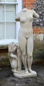 A LIFE-SIZE COMPOSITE MARBLE FIGURE OF THE 'VENUS OF CYRENE', 20TH CENTURY