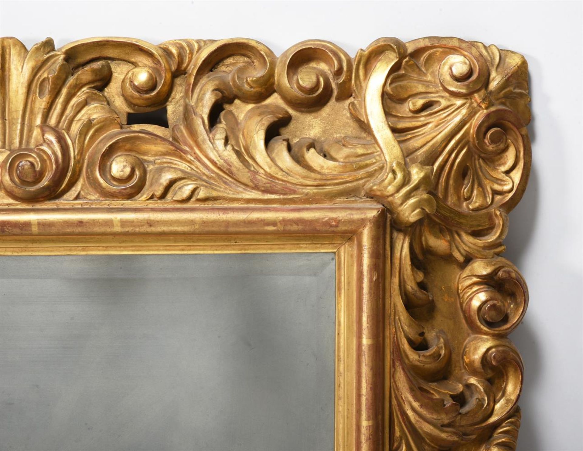 A GILTWOOD CARVED WALL MIRROR, POSSIBLY CONTINENTAL, CIRCA 1840 - Image 4 of 6
