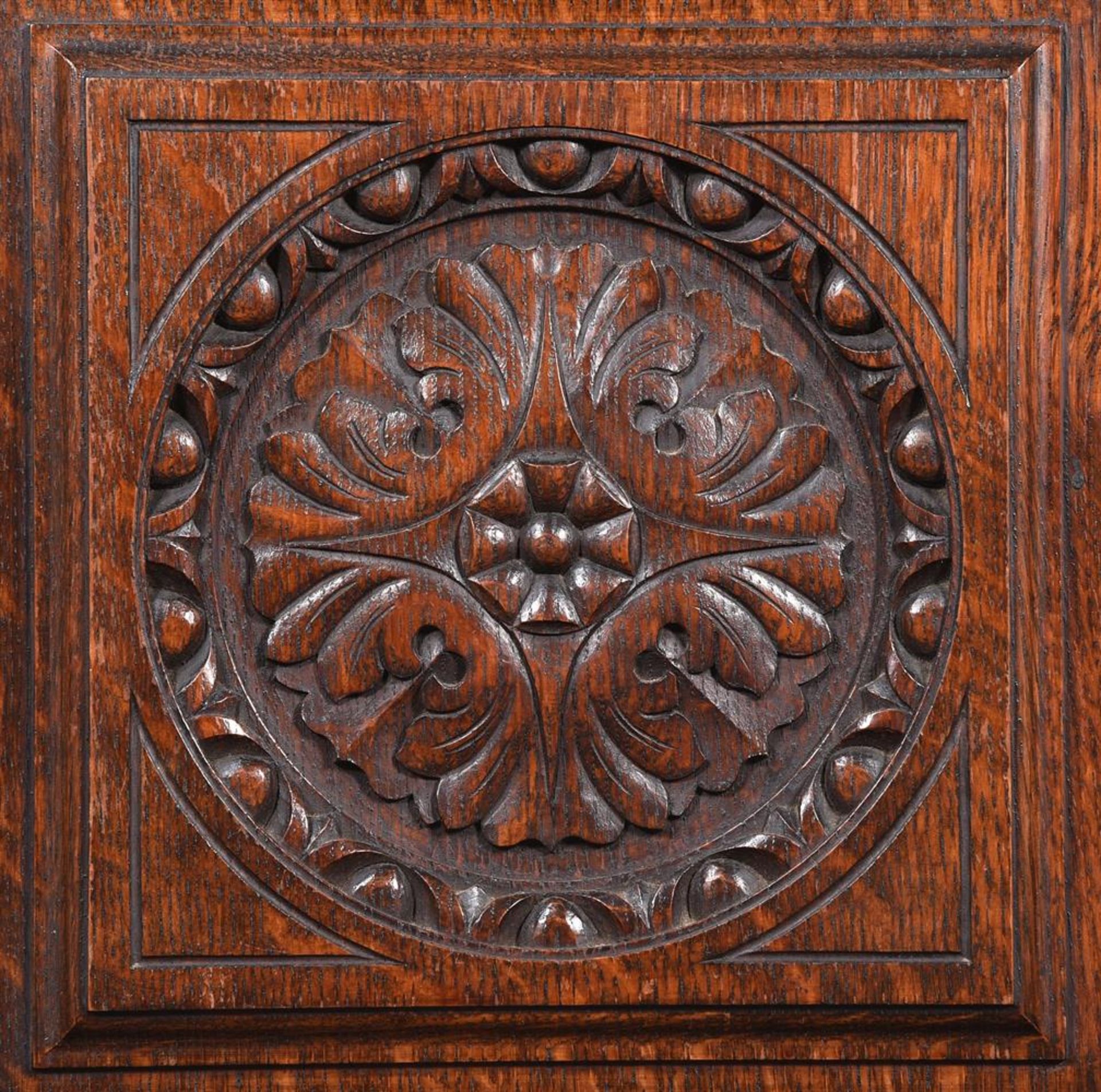 A VICTORIAN OAK BENCH, SECOND HALF 19TH CENTURY - Image 4 of 5