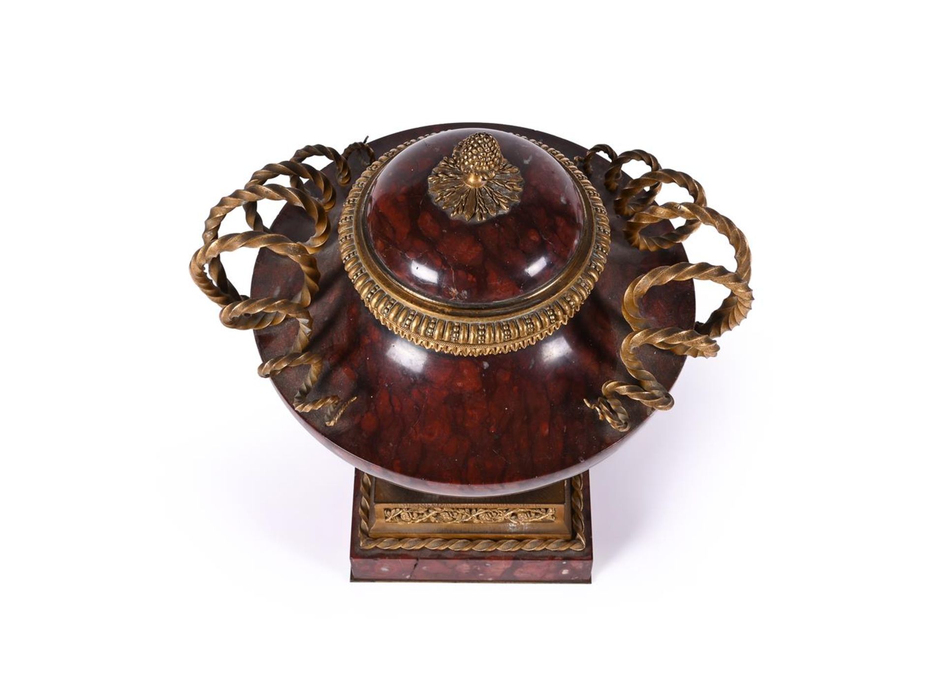 HENRI PICARD (FRENCH Fl. 1831-1864), AN ORMOLU MOUNTED GRIOTTE MARBLE CASSOLETTE A MONTER - Image 3 of 5