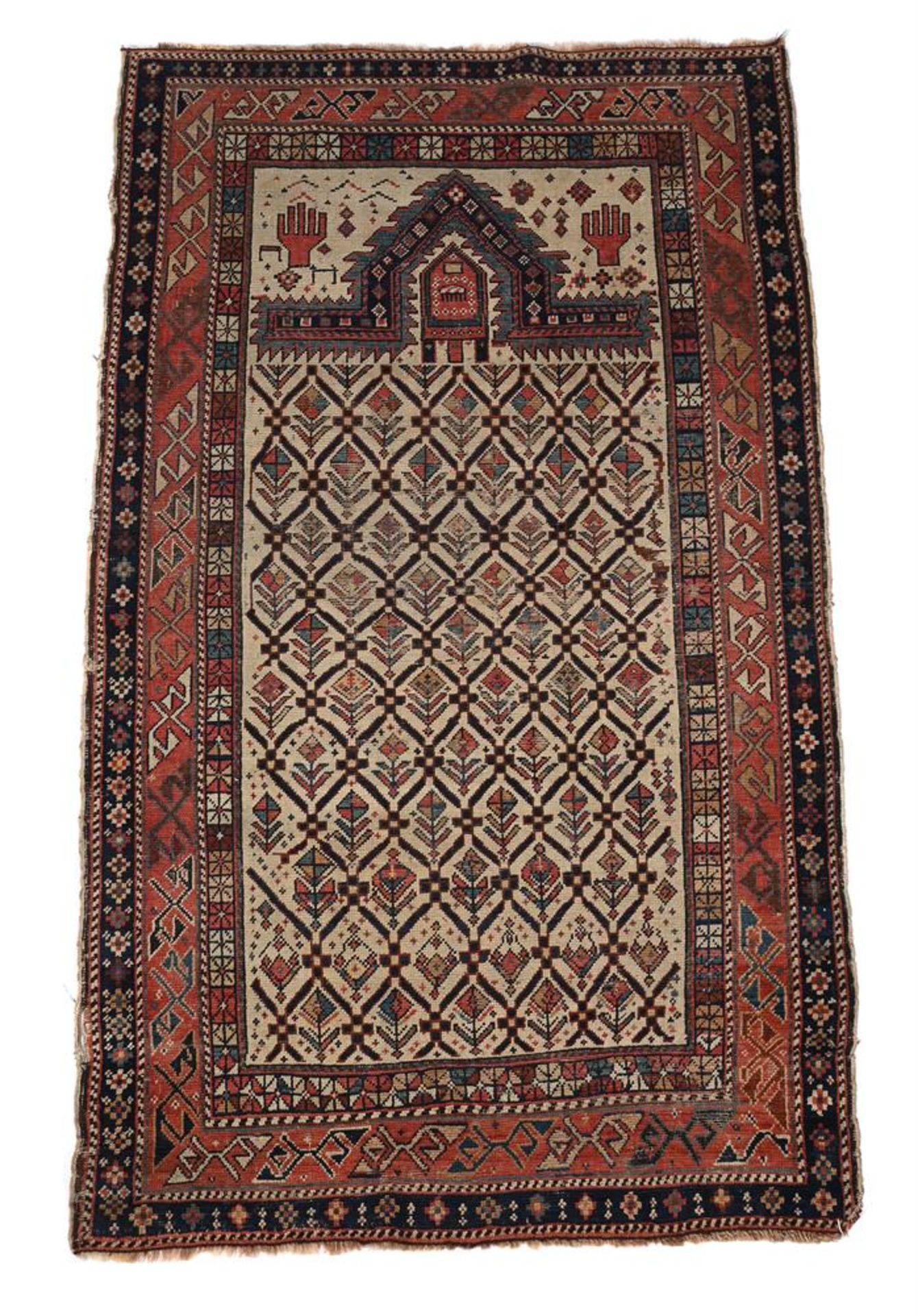 A CAUCASIAN DAGHESTAN/DERBEND PRAYER RUG LATE, 19TH CENTURY