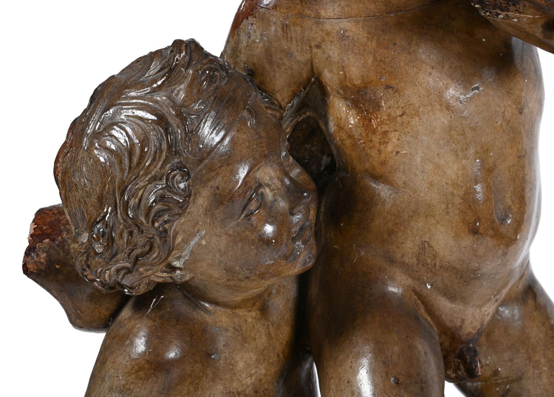 TWO PLASTER FIGURES OF PUTTI, ATTRIBUTED TO D. BRUCCIANI & CO, PROBABLY LATE 19TH CENTURY - Bild 9 aus 13