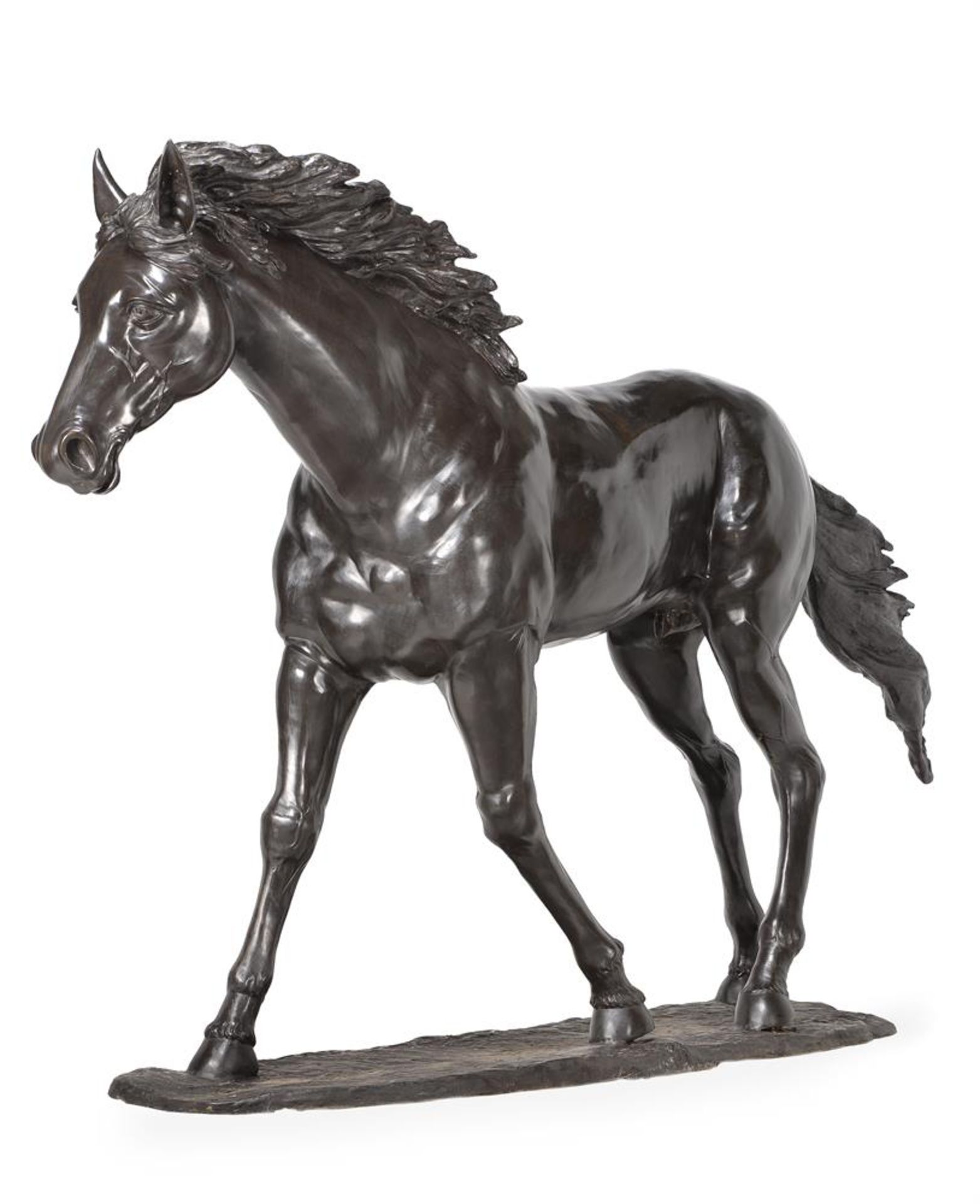 A LARGE AND IMPRESSIVE EQUESTRIAN BRONZE FIGURE OF A LIFE SIZE COLT, CONTEMPORARY - Bild 4 aus 6