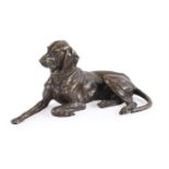 AFTER NIKOLAI LIEBERICH (RUSSIAN, 1828-1883), CAST BY WOERFFEL, A BRONZE FIGURE OF A POINTER DOG