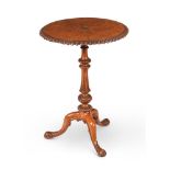 A VICTORIAN POLLARD OAK TRIPOD TABLE, ATTRIBUTED TO GILLOWS, SECOND QUARTER 19TH CENTURY