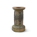 A VICTORIAN TERRACOTTA PEDESTAL, BY COLEBROOKDALE & CO, SECOND HALF 19TH CENTURY