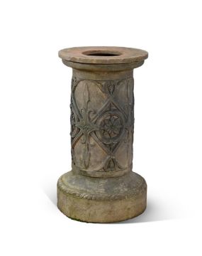 A VICTORIAN TERRACOTTA PEDESTAL, BY COLEBROOKDALE & CO, SECOND HALF 19TH CENTURY